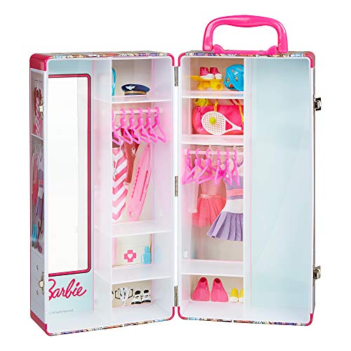 Mallette Dressing  portable pour vêtements de poupée Barbie Klein
