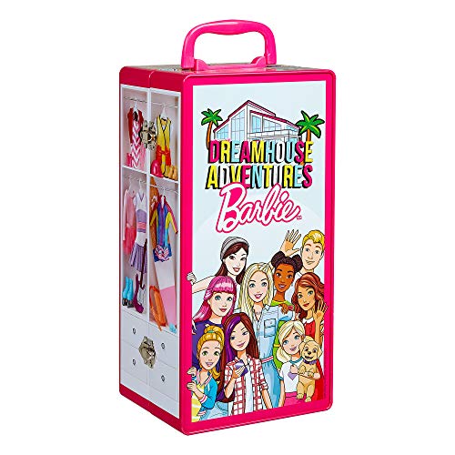 Mallette Dressing  portable pour vêtements et poupée Barbie Klein