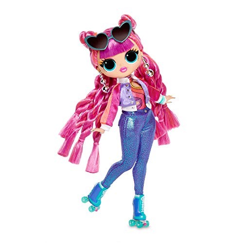 Poupée mannequin collectionnable LOL O.M.G. série 3 Roller Chick avec cheveux rose et rollers