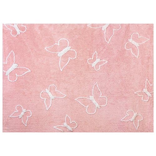 Tapis rose en coton Lilipouce