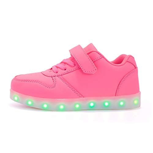 Baskets roses et lumineuses à Led basses Fantomatiques pour fille