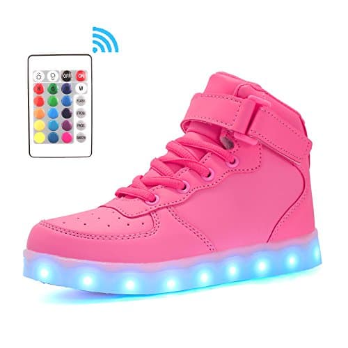 Baskets Voovix roses et lumineuses à Led montantes pour fille
