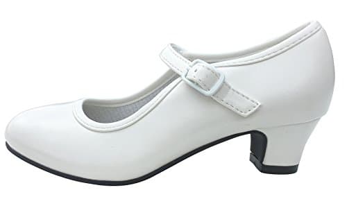 Chaussures de flamenco pour petite fille blanches La Señorita