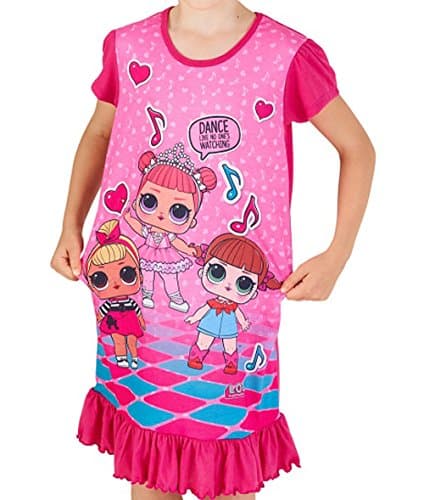 Robe lol surprise chemise de nuit rose pour fille