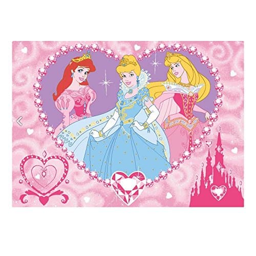 Tapis rose Trio de princesses  95 x 133 cm d'épaisseur 2 cm,  fabrication européenne
