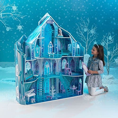Grande Maison de poupée de la reine des neiges de Kidkraft en bois bleu