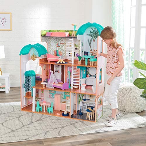 Mega Maison de poupées en bois très girly Kidcraft style Villa de plage