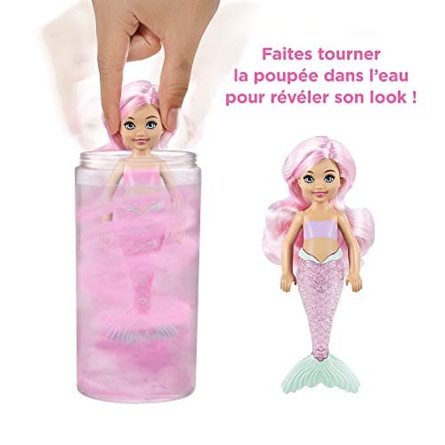 Mini Barbie sirène Color Reveal, la sirène qui se dévoile sous l'eau