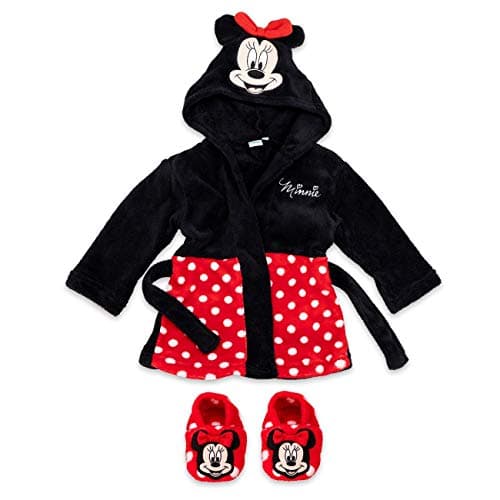 Peignoir pour fille Minnie marine avec capuche et petites oreilles de Mickette disponible en taille 18 mois à 10 ans
