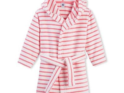 Peignoir à rayures rose pour fille Petit bateau de 2 à 5 ans