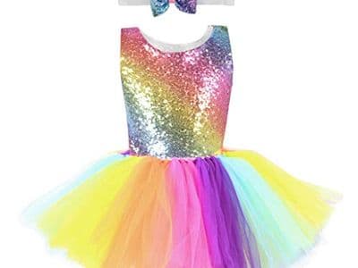 Robe tutu arc-en-ciel et paillettes pour danser et briller comme une ballerine