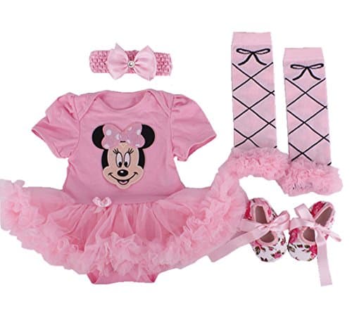 Robe tutu Minnie pour bébé style danceuse rose