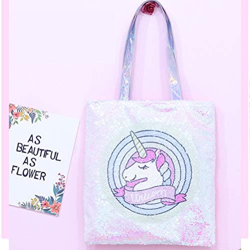 Sac cabas à sequins avec licorne