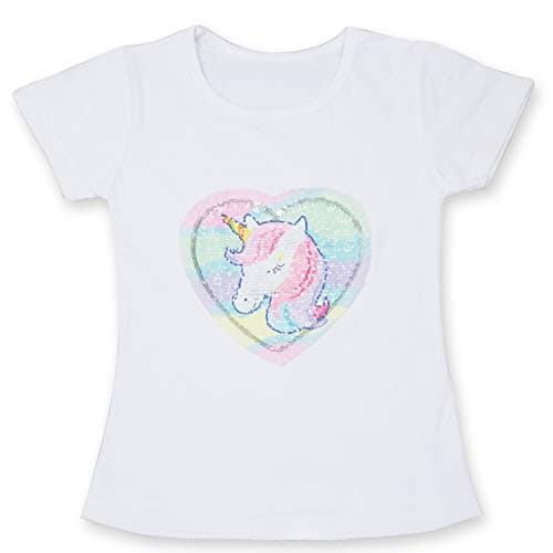 T-shirt à sequins réversibles licorne