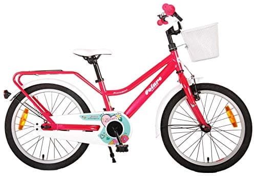 Vélo rose Volare pour fille au look vintage de 4 à 7 ans avec cadre en métal (poids 15 kilos)