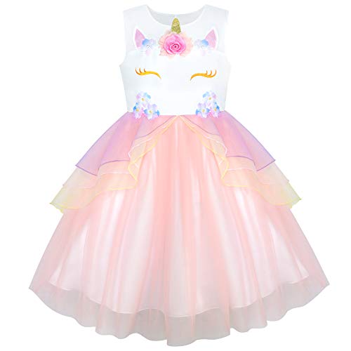 Robe de princesse licorne rose camaieu