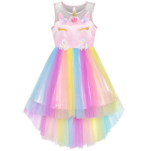 Robe licorne multicolore flashy