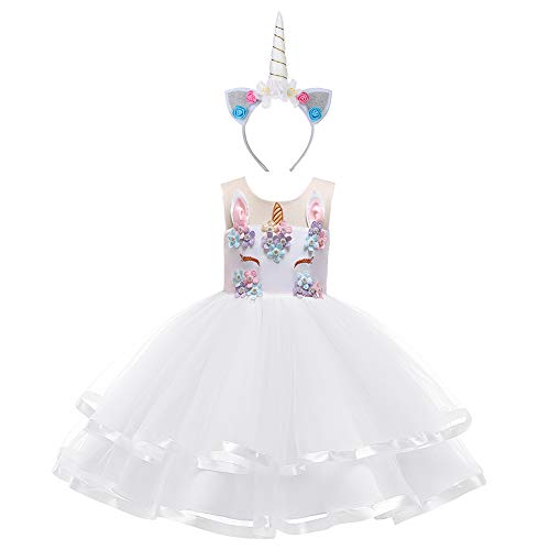 Robe princesse licorne blanche