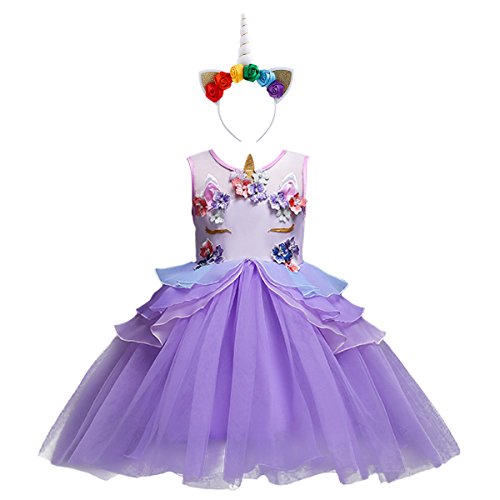 Robe tutu licorne mauve