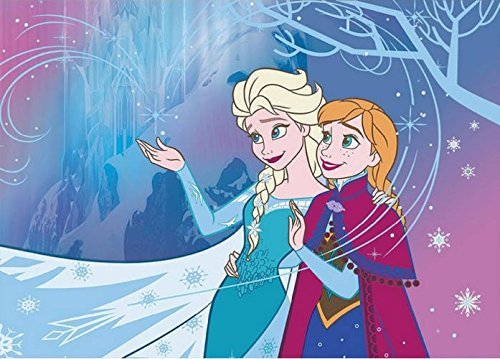 Tapis pour fille avec Elsa et Anna 95 x 133 cm