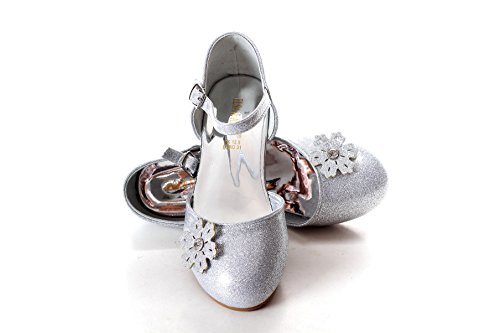 Ballerines de princesse pailletées argent