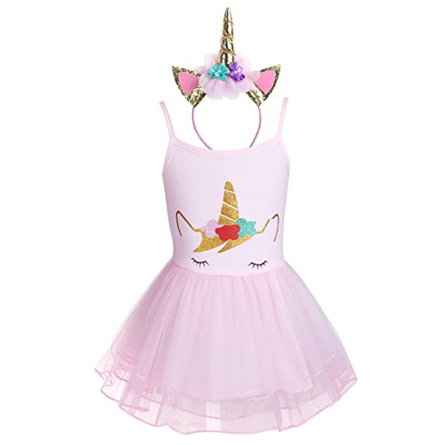 Body tutu pour bébé licorne rose