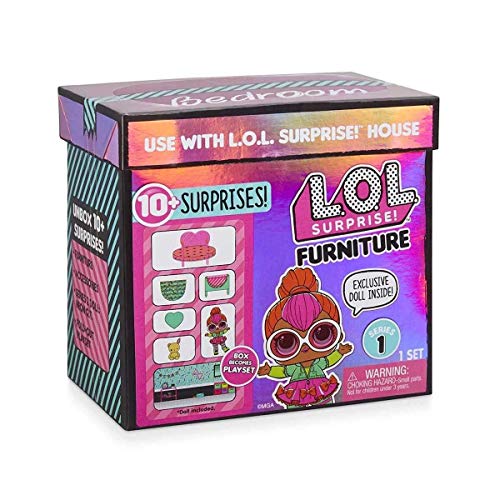 Boite surprise LOL contenant une mini poupée LOL et un décor mobilier
