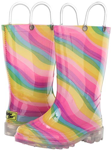 Bottes de pluie multicolores pour fille girly arc-en ciel qui s'allume à chaque pas Western Chief