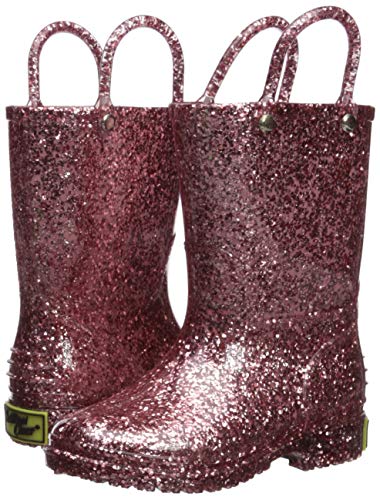 Bottes de pluie à paillettes prunes pour fille girly Bisgaard 