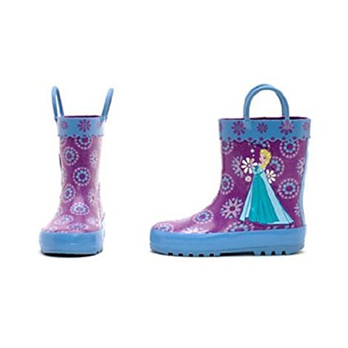 Bottes de pluie roses Princesse Elsa Reine des neiges pour fille girly 