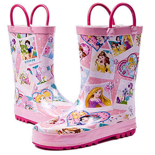 Bottes de pluie roses Princesses Disney pour fille girly 