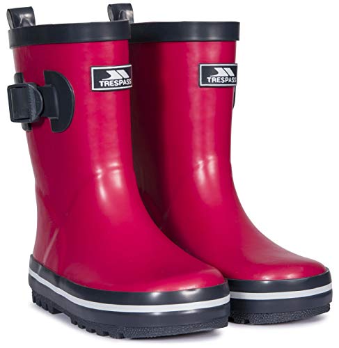 Bottes de pluie bicolores rouges pour fille girly