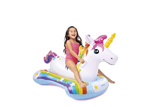 Bouée licorne géante gonflable et chevauchable pour fille