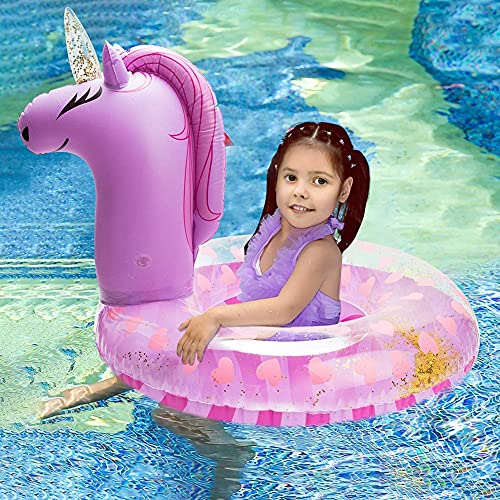 Bouée licorne de piscine pour fille