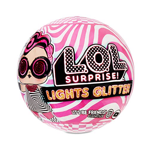 Boule surprise LOL doll paillettes Lights glitter avec mini poupée LOL pailletée brillante dans le noire
