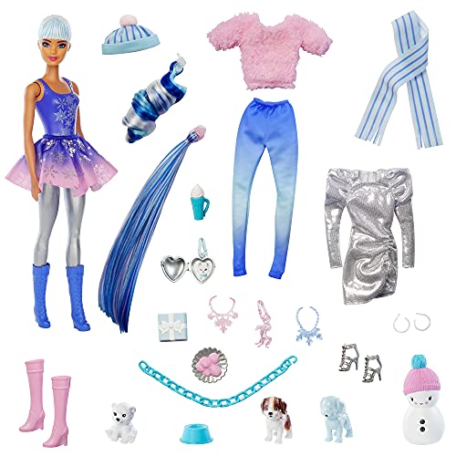 Calendrier de l'avent jouet Barbie Color Reveal : une barbie avec des tenues et des bijoux !