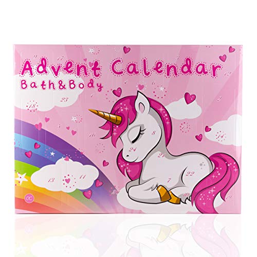 Calendrier de l'avent Licorne avec cosmétiques pour fille