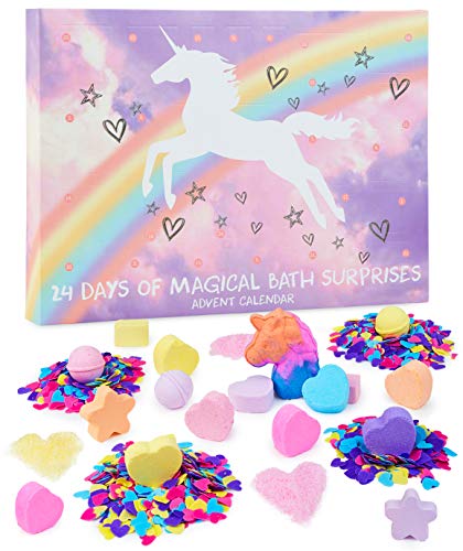 Calendrier de l'avent Licorne spécial bain pour fille