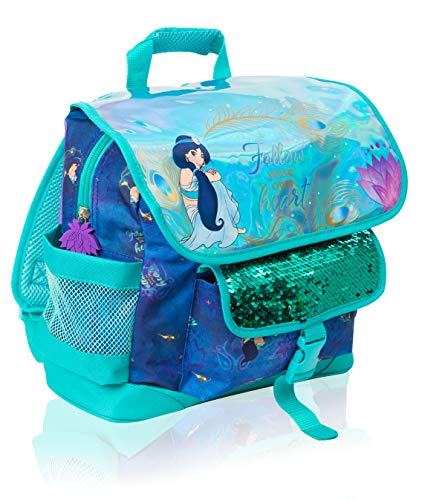 Cartable sac à dos Princesse Jasmine en sequins