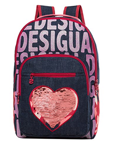 Sac à dos mode pour l'école avec sequins réversibles coeur Desigual