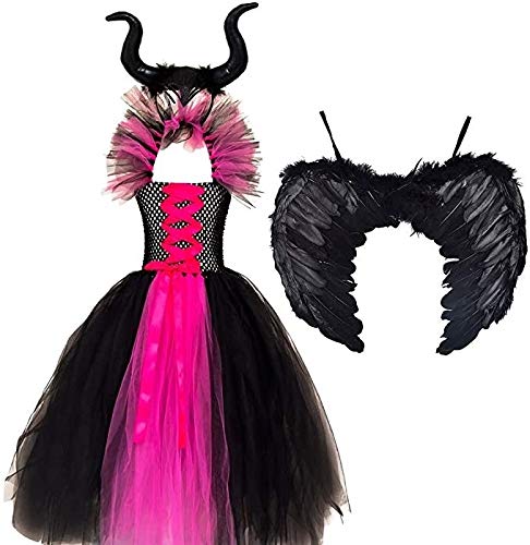 Costume complet de Maleficient pour fille pour Halloween