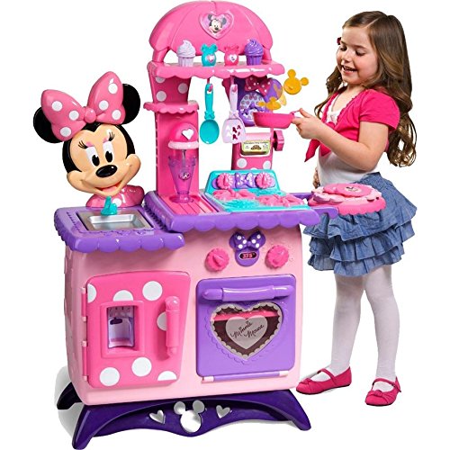 Cuisinière Minnie en plastique rose et mauve