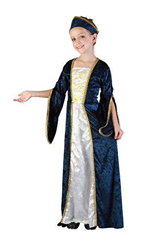 Robe princesse médiévale bleue fille pour fête médiévale
