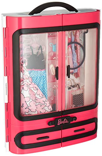 Dressing glamour pour tenues de Barbie avec poignée pour être facilement emmené partout