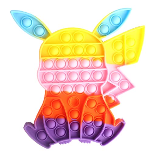 Fidget pop it pokémon rainbow jouet à bulles anti stress couleur arc-en-ciel
