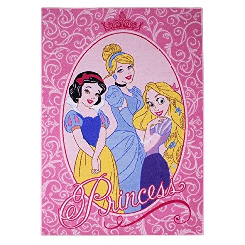 Tapis rose Trio de princesses  95 x 133 cm d'épaisseur 2 cm,  fabrication européenne