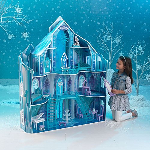 Grande Maison de poupée de la reine des neiges de Kidkraft en bois bleu