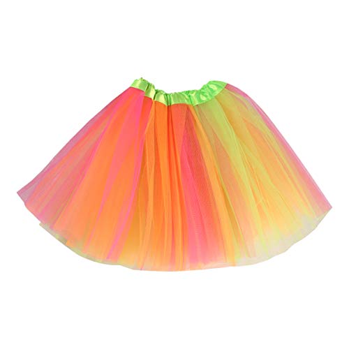 Tutu arc-en-ciel fluo pour fille