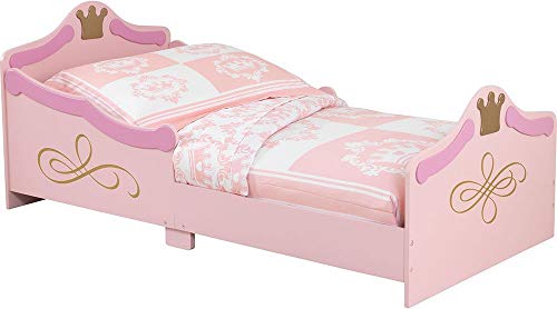 Lit rose et original pour fille avec couronne de princesse pour une chambre girly