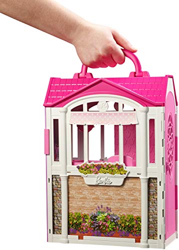 Maison de poupées Barbie portable et compacte